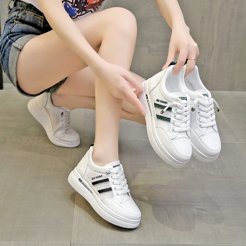 Женские кроссовки на платформе повседневная обувь из высококачественной