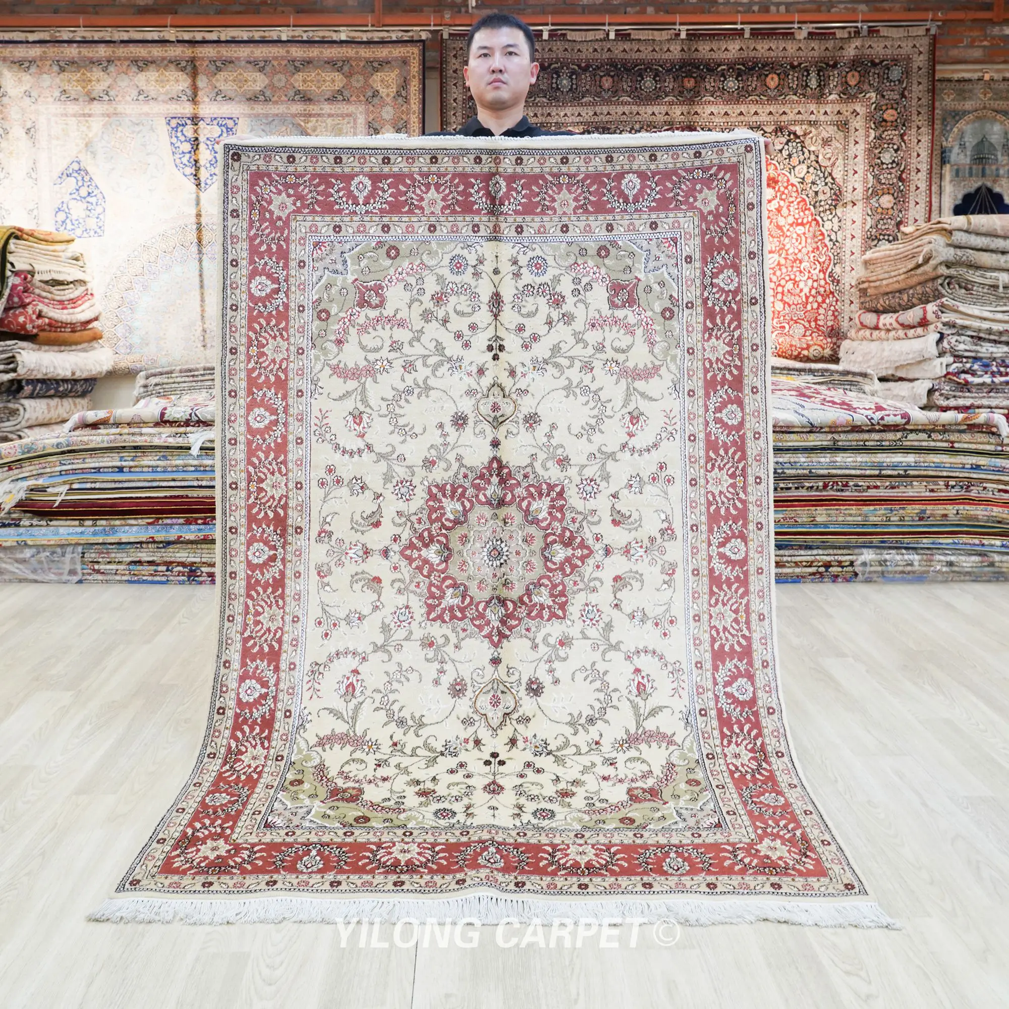 

4 'x 6' турецкий роскошный персидский шерстяной ковер ручной работы (WML038)