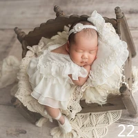 0 1 month newborn photography props baby girl boy baby hat lovely photo suit lace pattern new born baby boy clothes for shoot