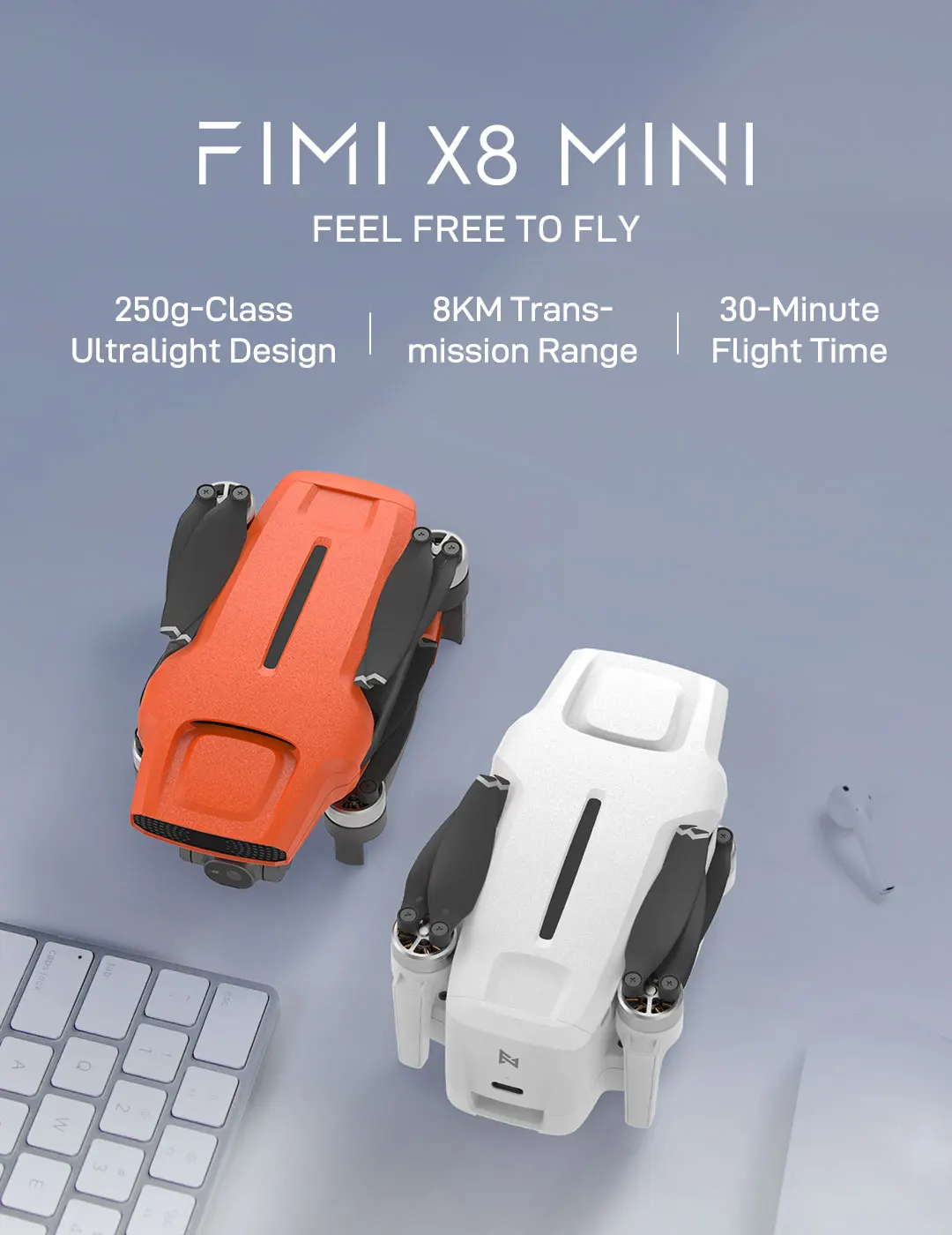 

FIMI X8 Mini Pro Camera 4K HD 3-Axis Gimbal 5G Wifi GPS Drone 8km Remote Control 30mins Flight 250G-Class Quadcopter