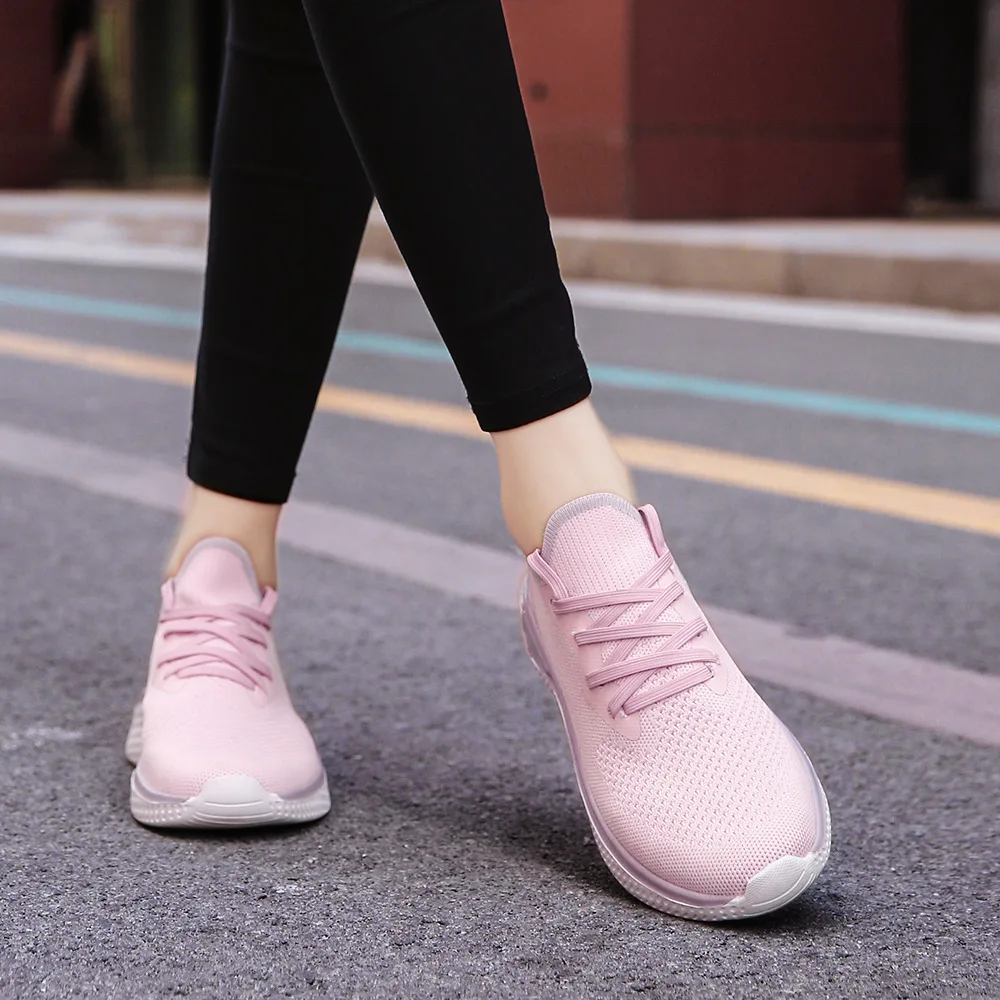 Women Casual Shoes Ladies Sport Shoes Breathable Walking Mesh Flat Shoes Woman White Sneakers Women Tenis Feminino Female Shoes