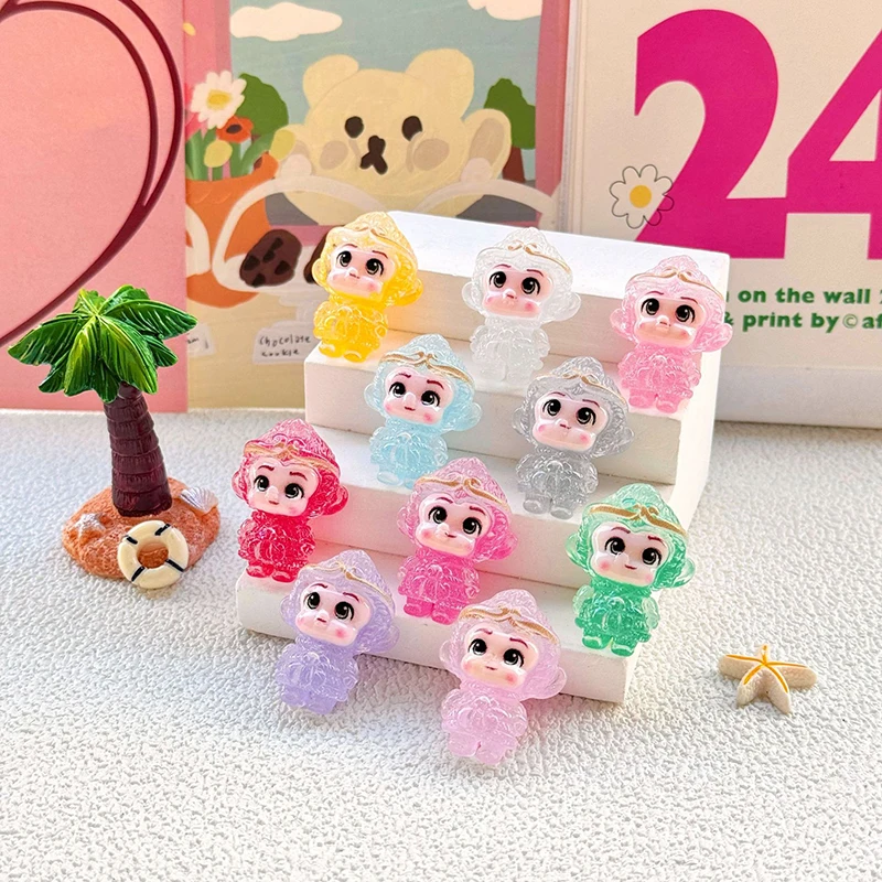 10 шт. светящиеся Мультяшные стоячие фигурки солнца Wukong микро пейзажная миниатюра