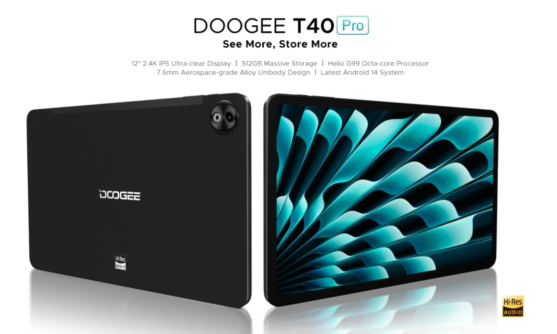 DOOGEE T40 Pro, процессор Helio G99, 120 Гц, 12 дюймов, планшет 4G, см ...