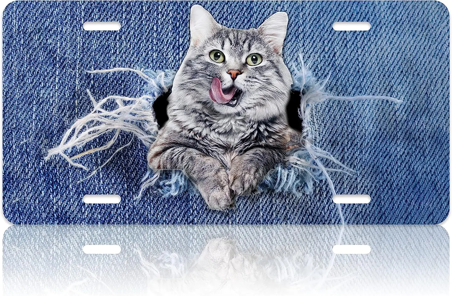 

Cat License Plate Cover Funny Cats Animal Car Front License Plate Cat License Plate Frame Metal Car Plates Tag 12x6 Inch