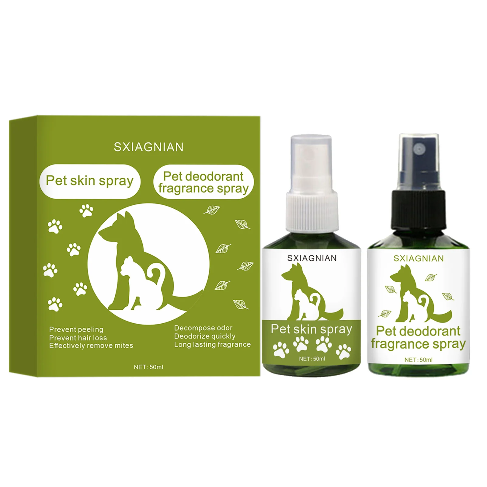 

50ml Dog & Cat Deodorant With Natural Plant Formula Pet Liquid Perfume Sprays To Make Your Puppy Smell Great Long-Lasting Clean