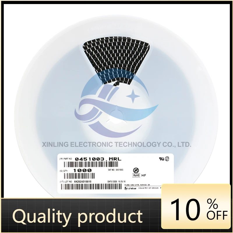 

5/10/20pcs Original genuine 1808 patch fuse 3A/125V 0451003.MRL quick break fuse tube