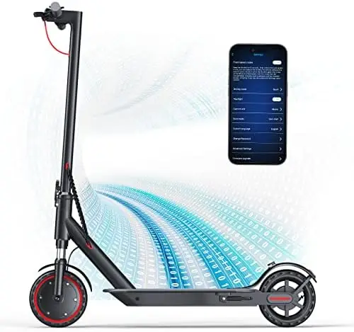 

- 8.5" Solid Tires, Quadruple Shock Absorption, Up to 19 Miles Long-Range, 19 Mph Top Speed, Portable Folding Commuting Scoo