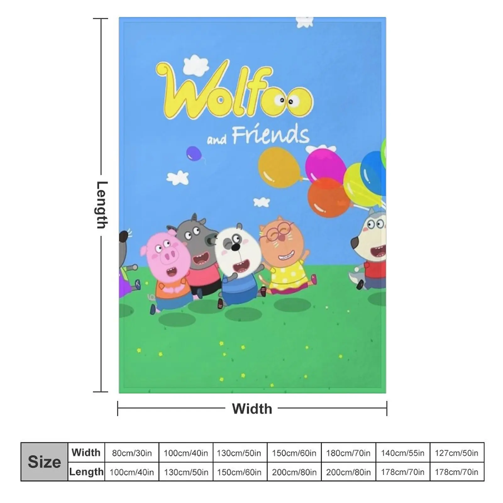 Pagia New Wolfoo and Friends-это анимированное 2021 дисковое одеяло плюшевое смешное