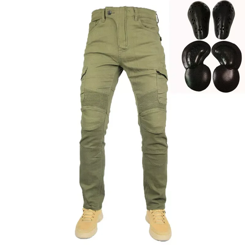 

UGB06 Motorcycle Jeans Pantalones Motocicleta Hombre Featherbed Jeans Standard Version Moto Ride Trousers Pant Summer Riding
