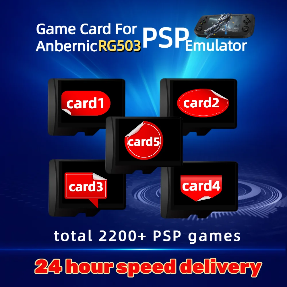 

Anbernic RG503 PSP Games Card Classic Collection TF Box Storage Retro Handheld 512GB 2200+ Micro SD Console Open Source Memory