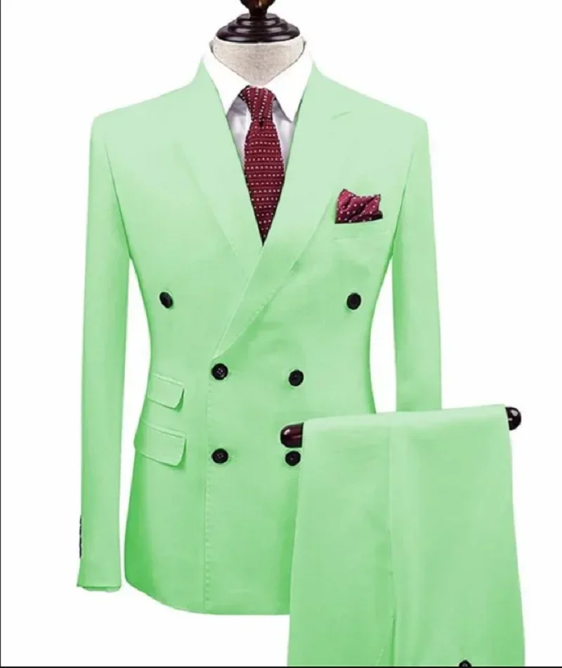 Мужские костюмы двубортный Мужской Блейзер и брюки
