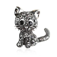 brooch cute cat brooches pin up jewelry for women suit hats clips antique silver jewelry brooch badge clothing accessories