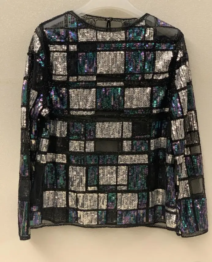 Блестящие блестящие женские футболки с пайетками сексуальные вырезанные