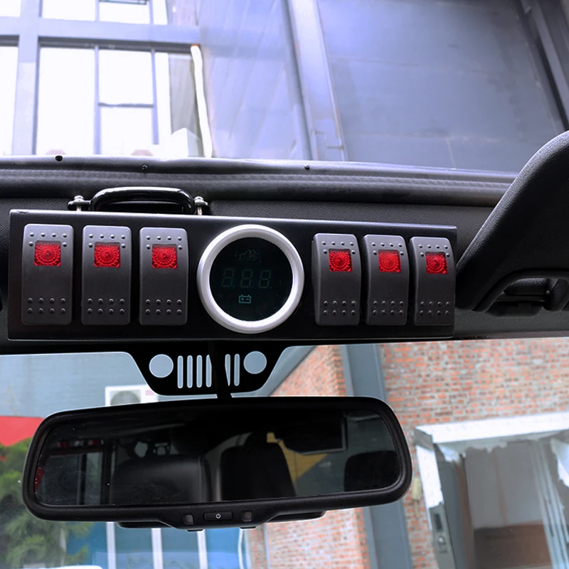 Панель переключателя 6 переключателей двойная подсветка фотопанель для Jeep Wrangler JK