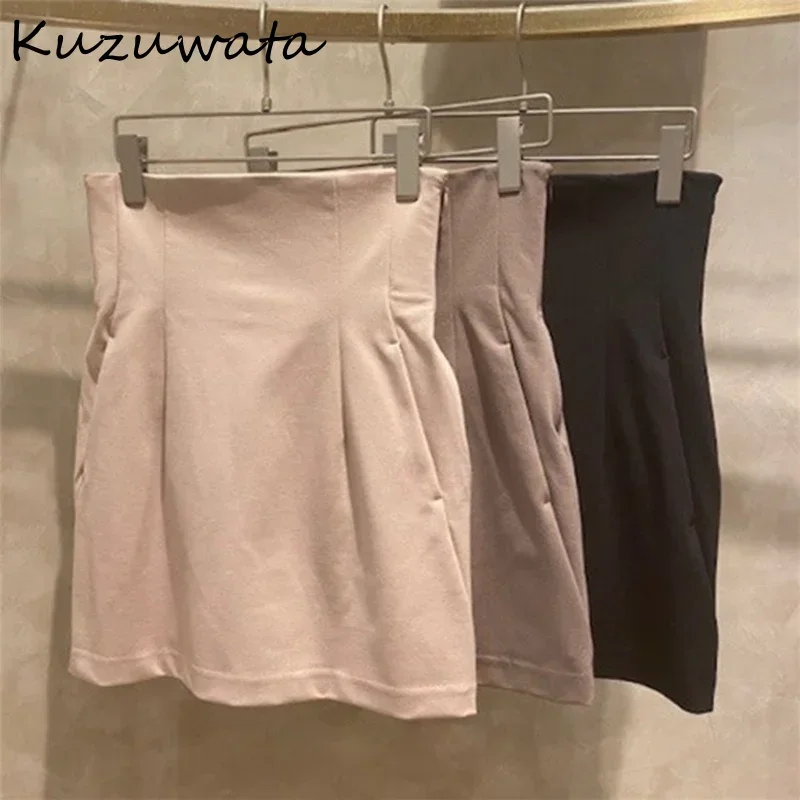 

Solid Empire Slim Folds Above Knee Sexy Mini Skirts Summer Womens Faldas 2024 New Fashion Temperament Japan Style Jupe skirt