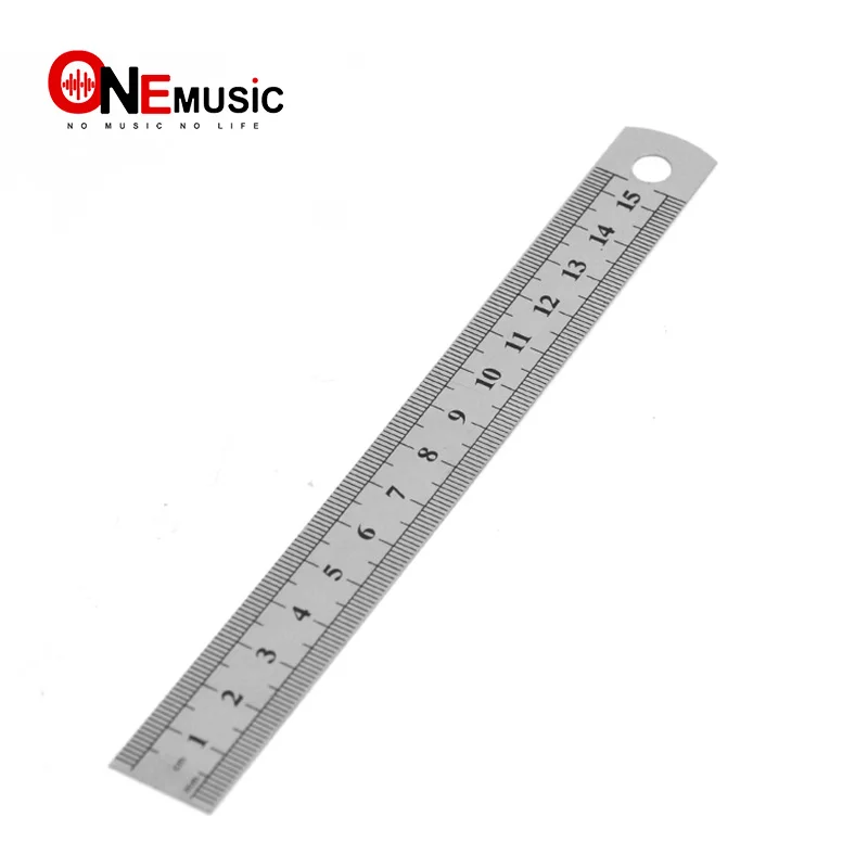 

Guitar Ruler 15cm 6Inch Stainless Steel Metal Straight Ruler Precision Double Sided Learning Office Stationery Drafting Supplies