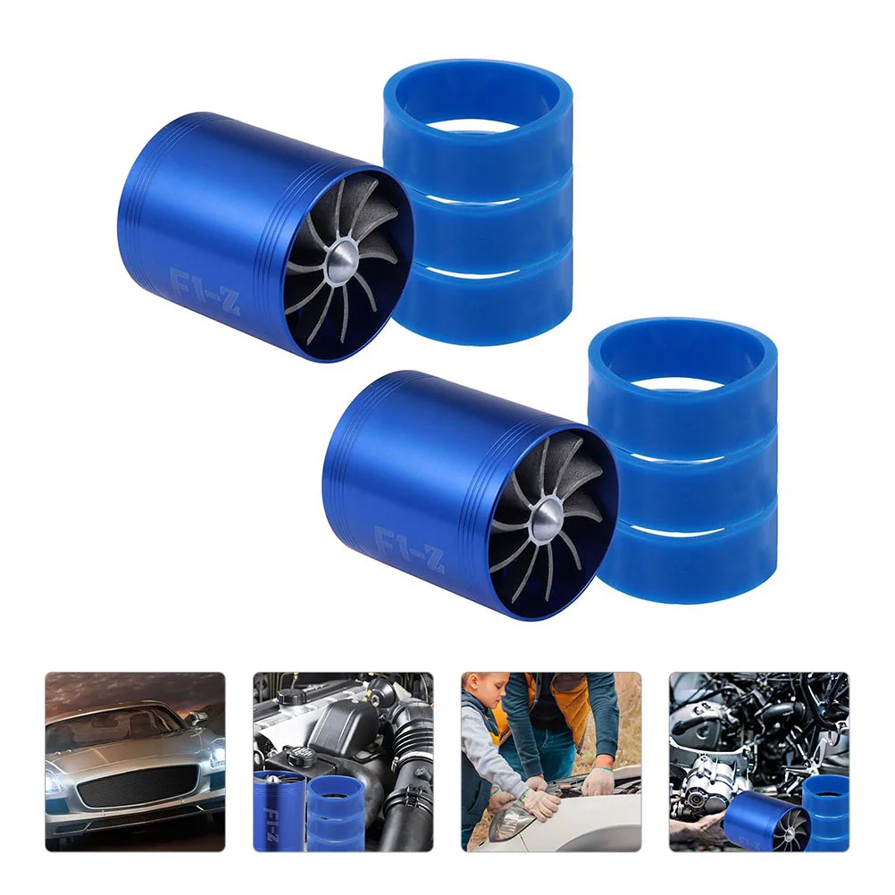 

2pcs Universal Car Turbine Supercharger Turbos with 6 Rubber Covers