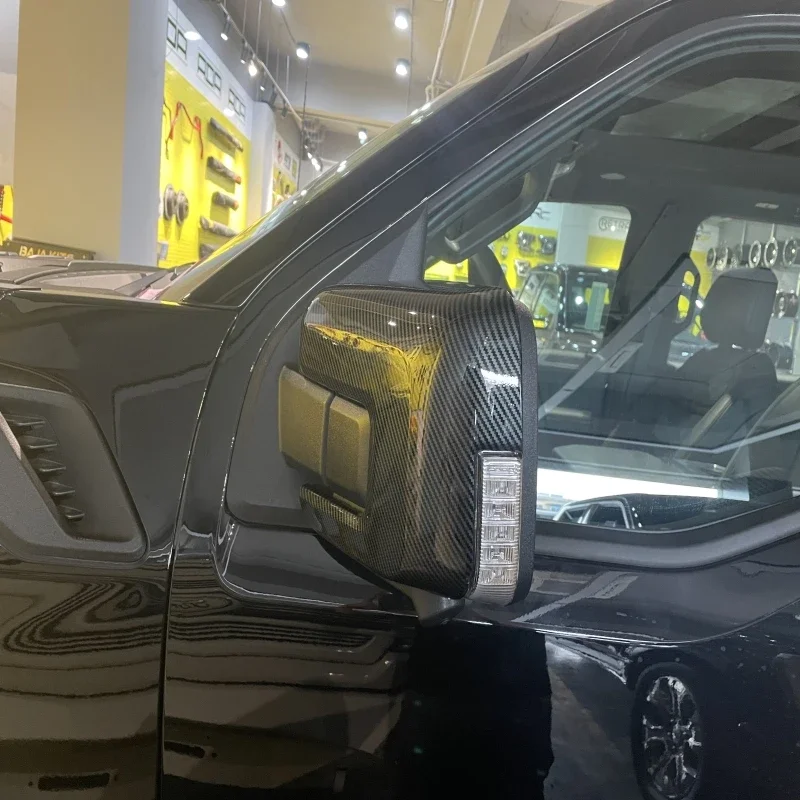 Фото Для Ford F150 F-150 2022 2023, ABS, передняя сторона автомобиля, левое и правое стекло заднего вида, накладка на зеркало, рамка, крышки заднего вида №4