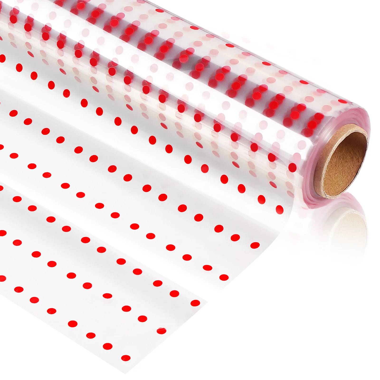 

Cellophane Wrap Roll Gift Paper Clear Dot Polka Wrappinggifts Basket Sheets Bags Baskets Decoration Wrapper Valentine Red Flower