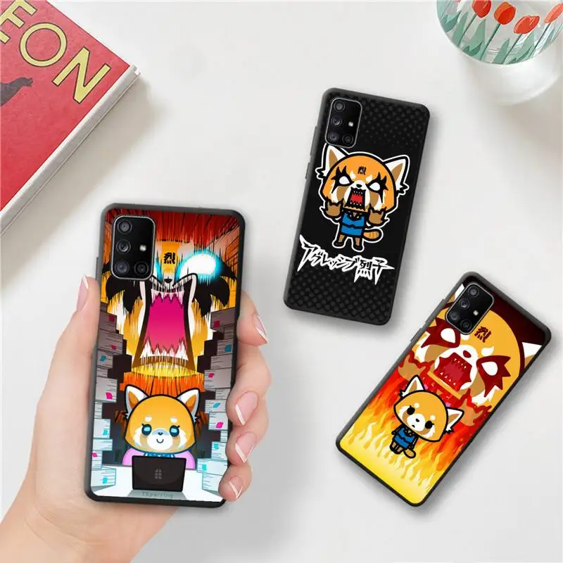 Симпатичный чехол MNSCartoon Aggretsuko для телефона Samsung Galaxy A52 A21S A02S A12 A31 A81 A10 A30 A32 A50 A80 A71 A51
