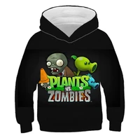 2022 new childrens 3d plant print hoodie boys and girls zombie sweatshirt cartoon game 4 14 year old pullover