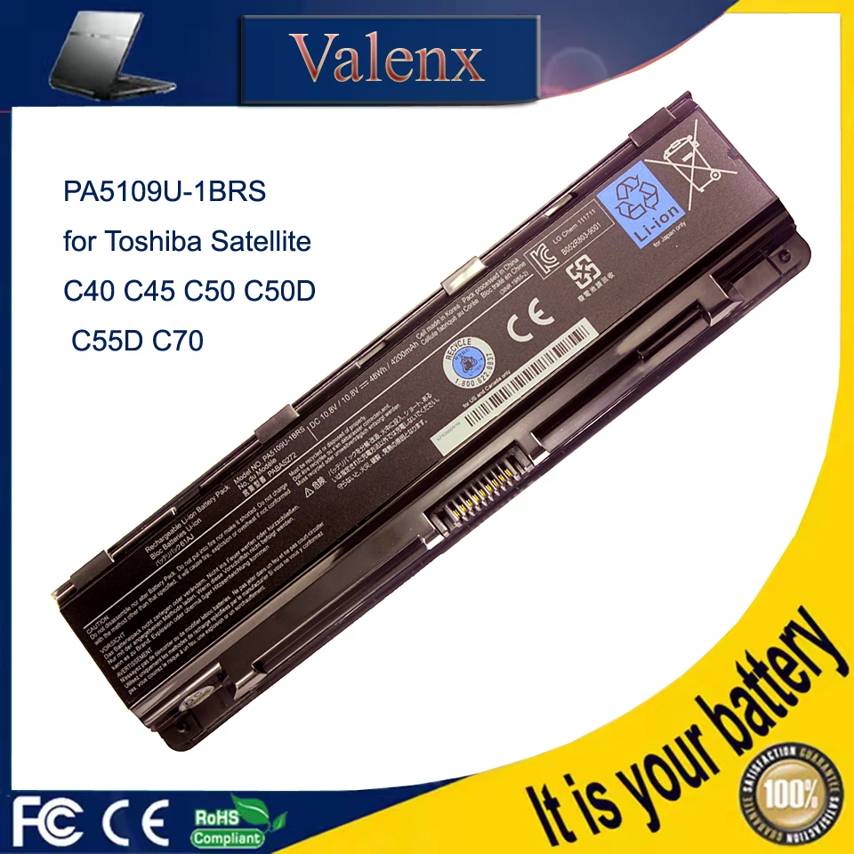 Фото PA5109U-1BRS PA5024U-1BRS Аккумулятор для Toshiba C45 C50 C50D C55 C70 L70 P800 P870 L840 L800 S840 S870 №1