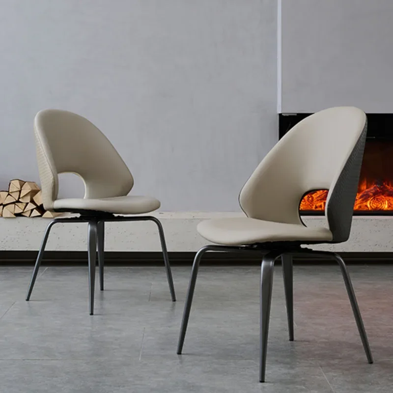 Роскошные итальянские обеденные стулья эстетический скандинавский белый