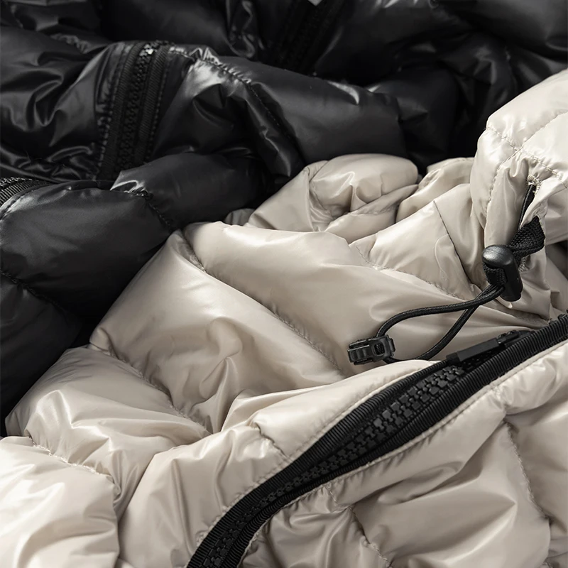 High Quality Sporty  90%  White Goose Down  Winter Jacket Women  Zipper Thin Hood Pockets  Camperas De Mujer Invierno 2022