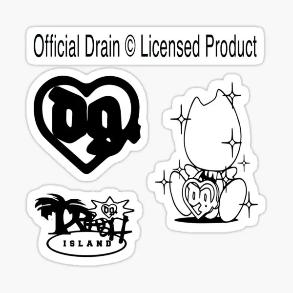 

Drain Gang Pack 5PCS Stickers for Room Cartoon Decor Art Luggage Bumper Stickers Home Car Water Bottles Background Print