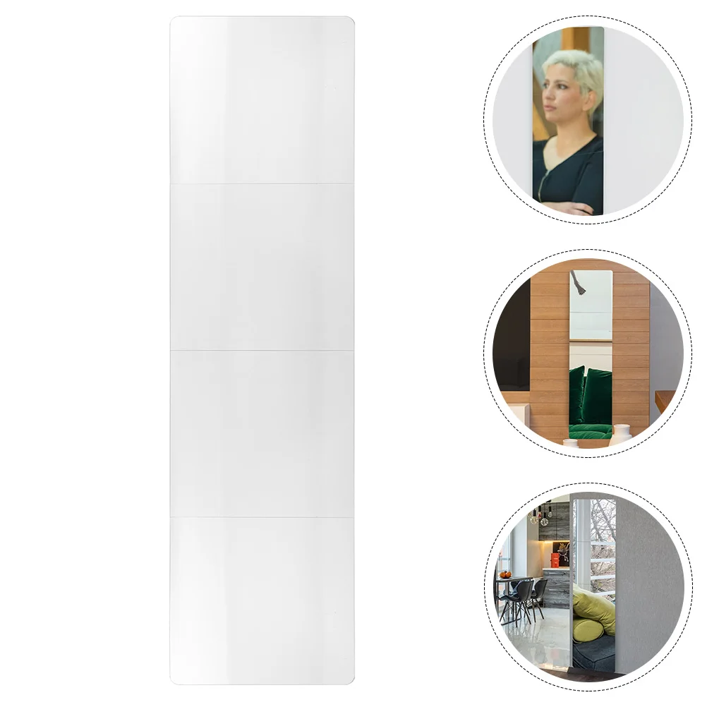 

1 set of Modern Wall Mirror Clothes Dressing Mirror Self-adhesive Dressing Mirror for Hotel Bedroom Home