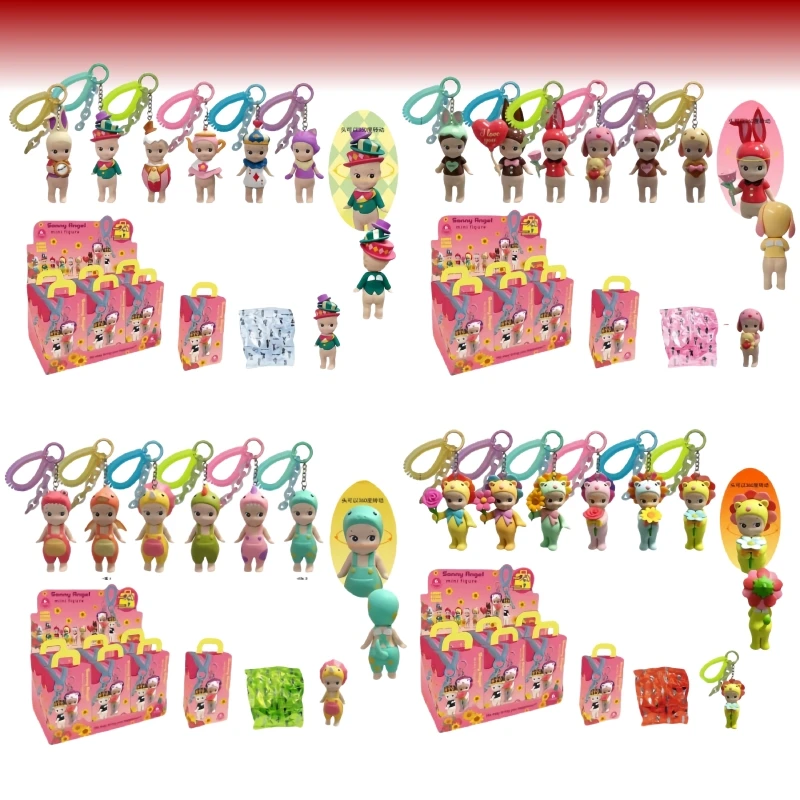 Новый популярный брелок с цветком соли Sonny Angel Лежащий ангел Love Series слепая коробка