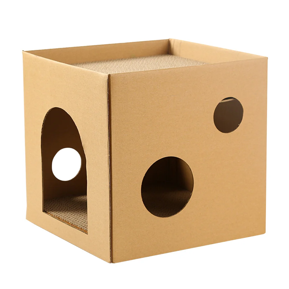 

Cat House Kitten Scratching Pad Scratcher Box Sisal Pet Chaise Lounge Chair Indoor Toy Nest Board
