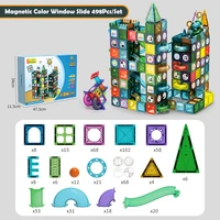498 pcs big size magnetic designer magnet building blocks accessories educational constructor toys luxury gift for children