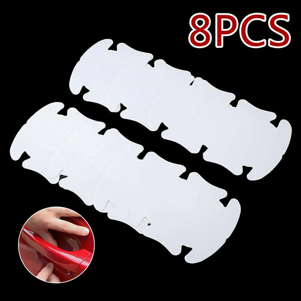 

For Bmw E46 Universal 8pcs Invisible Clear Car Door Handle Paint Scratch Protector Guard Film Sheet Automotive Goods