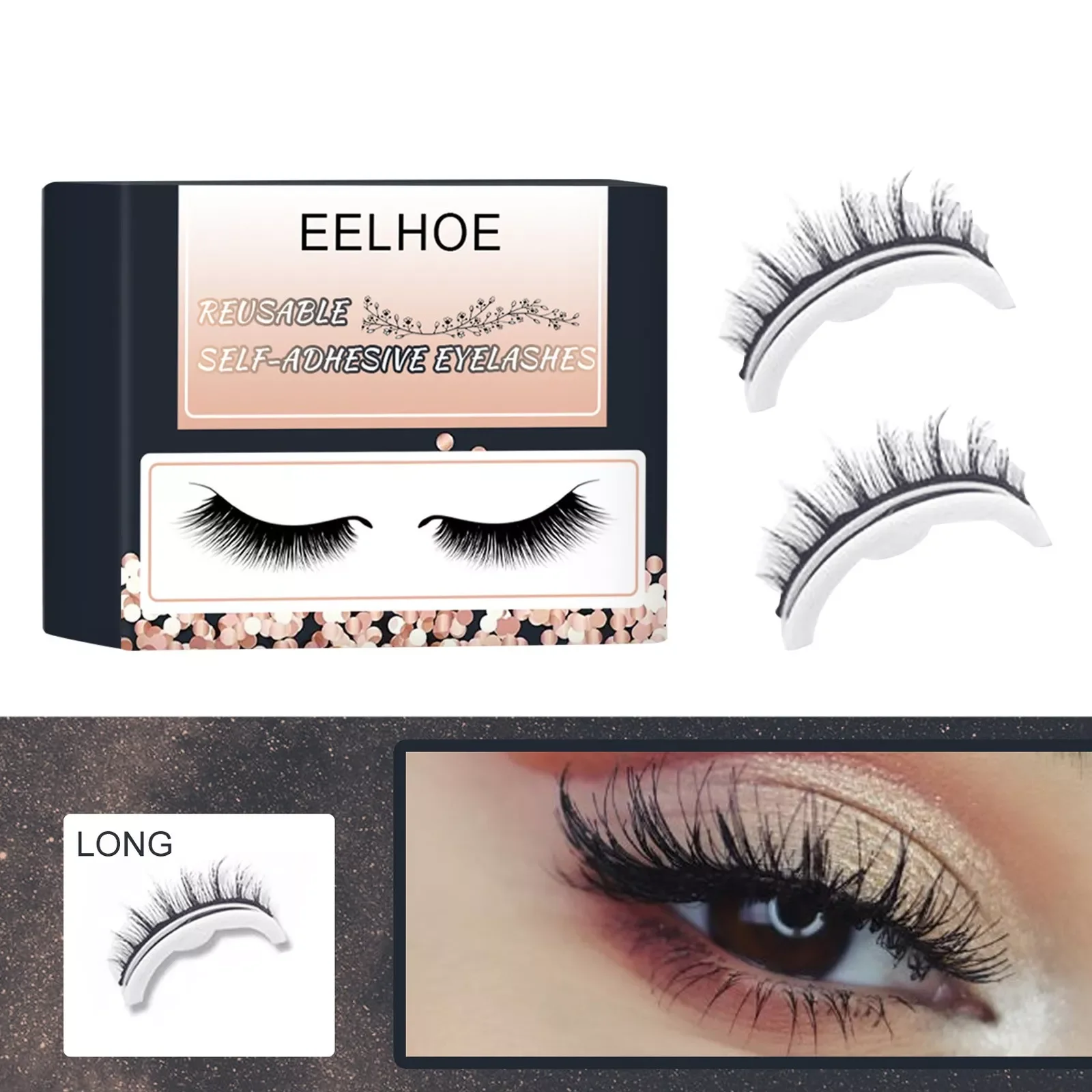 

NEW2023 Five Pairs Of False Eyelashes 3D Imitation Mink Hair Natural Thick Eyelashes Beauty Tools