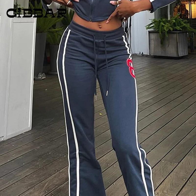 

Брюки CIBBAR женские на шнуровке, облегающие Спортивные Повседневные базовые Капри с низкой посадкой, джоггеры с полосками по бокам, уличные т...