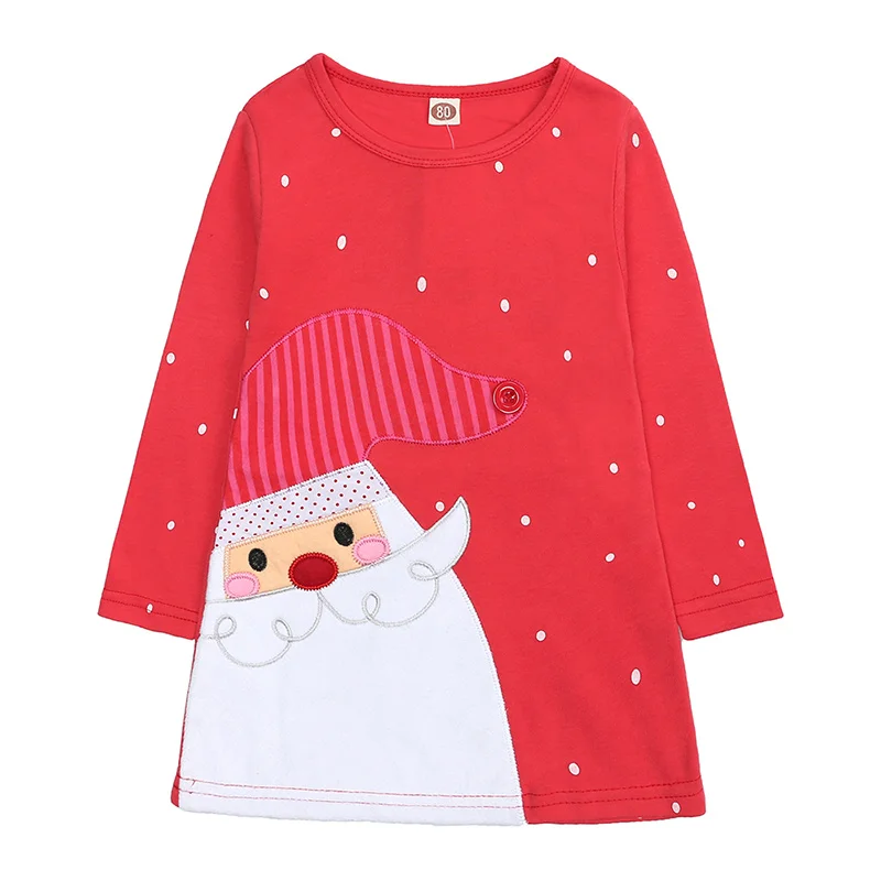 

Christmas Kids Girls Casual Dresses Spring Kids Dresses for Girls Cotton Long Sleeve Children Clothing Girl Dress 1-6 Years
