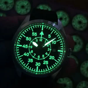 Lume Flieger Pilot Watches Type B Field Wristwatch A Automatic Mechanical Miyota 8215 NH35 Swiss 282