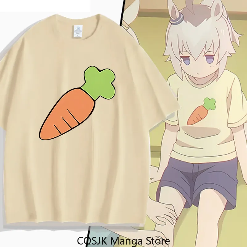 Фото Футболка Umamusume Pretty Oguri в японском стиле с круглым вырезом, 100% хлопок, с коротким рукавом, повседневная, для студентов, подарок для любителей аниме №2