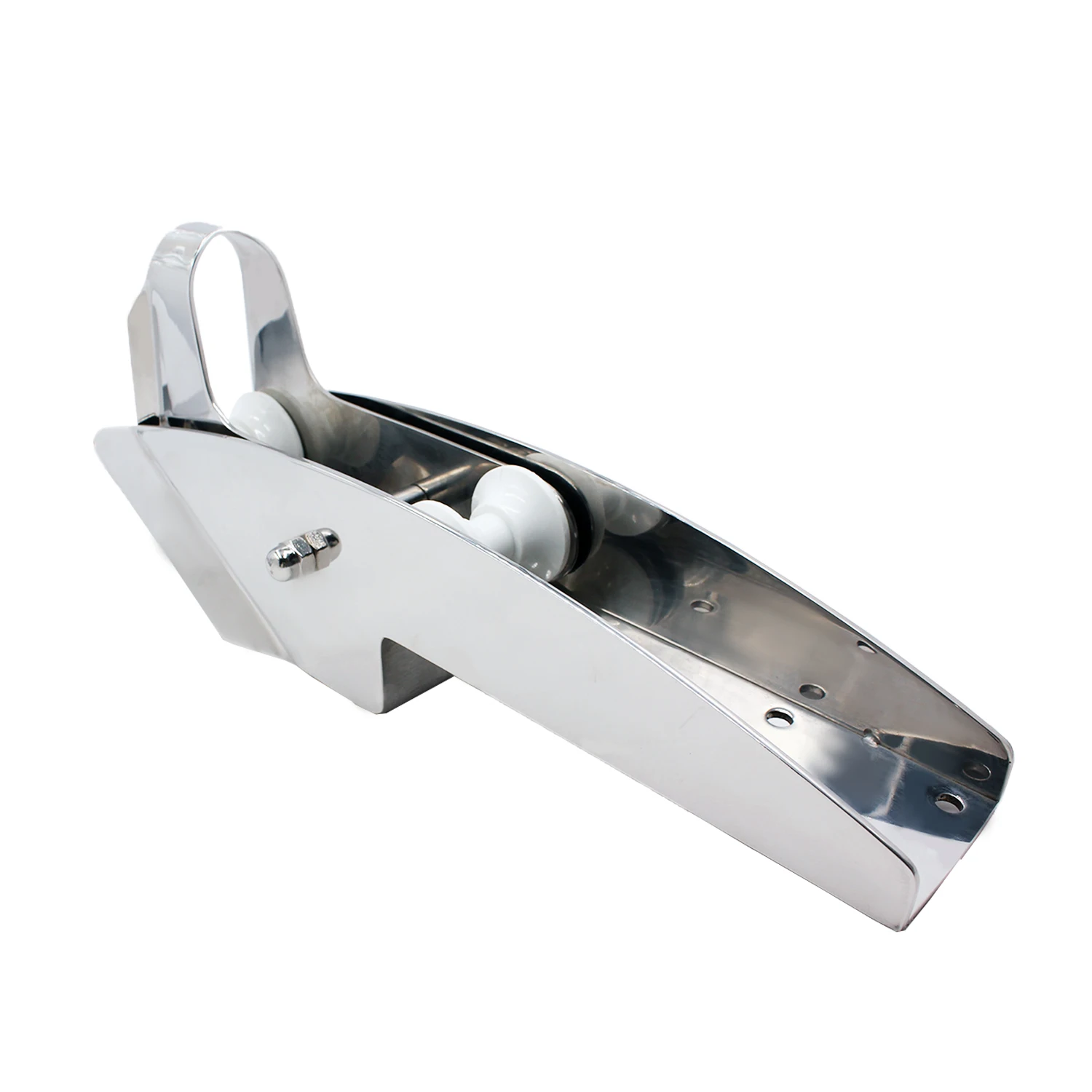Stainless Steel 316 Hinged Self Launching Bow Anchor Roller with pivoting Dual-Roller for 16.5 LB - 33 LB Anchor Pivoting Head B enlarge