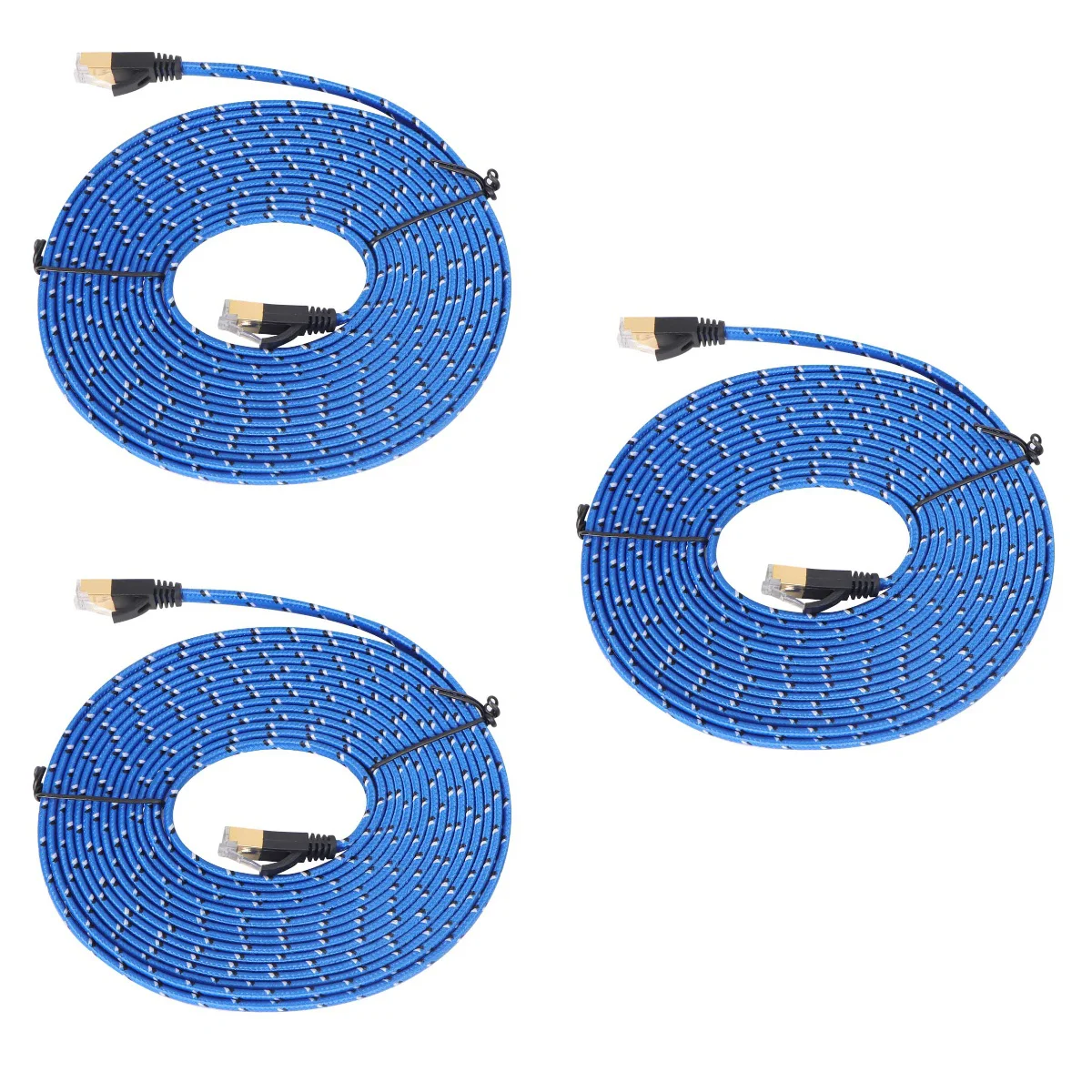 

3x Rj45 Connector Cat 7 Cable Ethernet Extension Cable Network Cable Nylon Braided Ethernet Cable Network Patch Cable