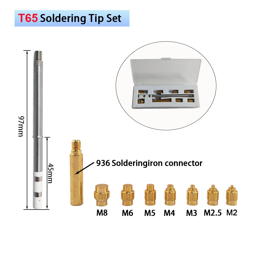 

Железные наконечники TS/T65 для паяльников TS100/TS101/PINE64