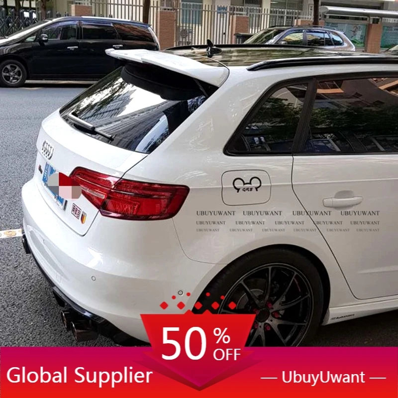 

Спойлер для хэтчбека Audi A3 2014-2018, спойлер Audi A3 из АБС-пластика, цветной задний спойлер для крыла автомобиля