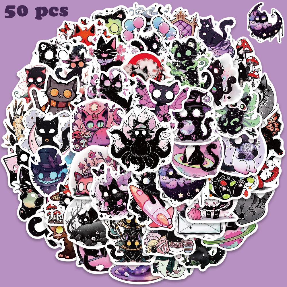 50 шт. наклейки на ноутбук чемодан скейтборд гитару дневник