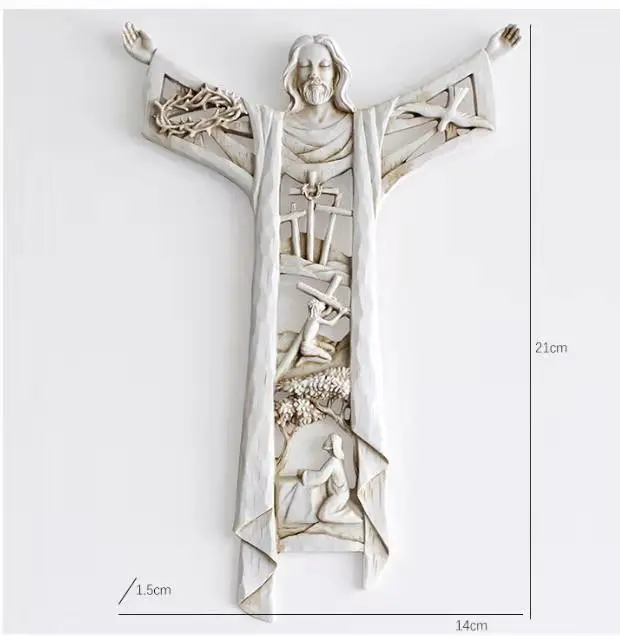 

Resin Cross Crafts Creative Crafts Decoration Wholesale Resin Wall Hanging Decoration Home Decoration Accessories