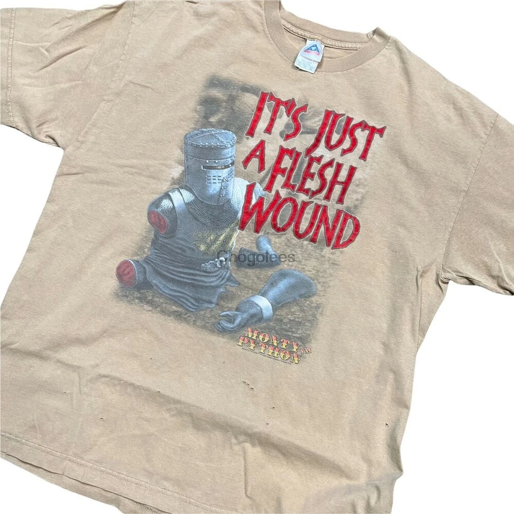Винтажная футболка с изображением питона и священного грейла надписью Monty 2005 00s Y2K