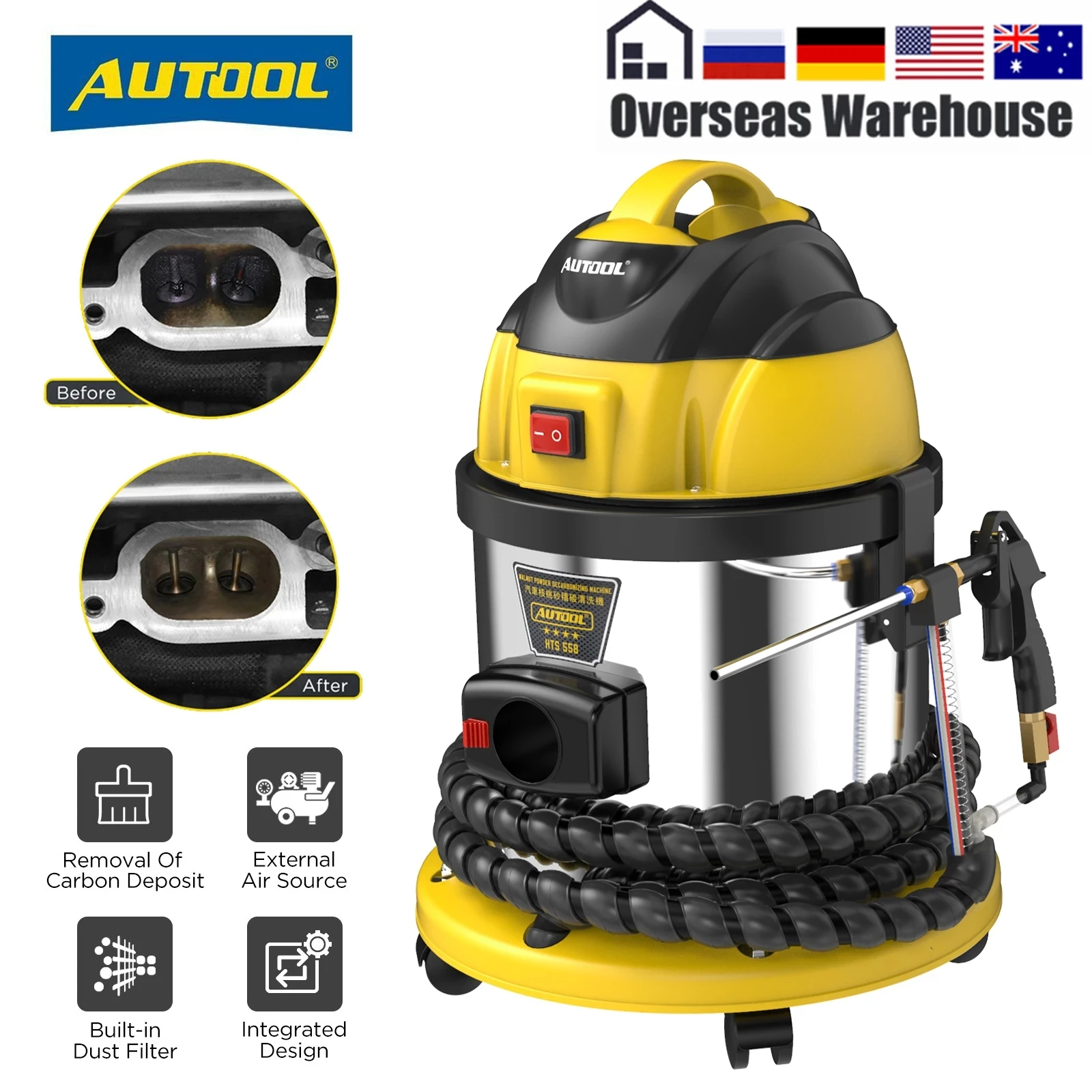 

AUTOOL HTS558 автомобильный декарбонизатор для двигателя ореховая зернистая машина для очистки автомобиля декарбоновая машина тестер осаждения углерода autool hts558 автомобильный