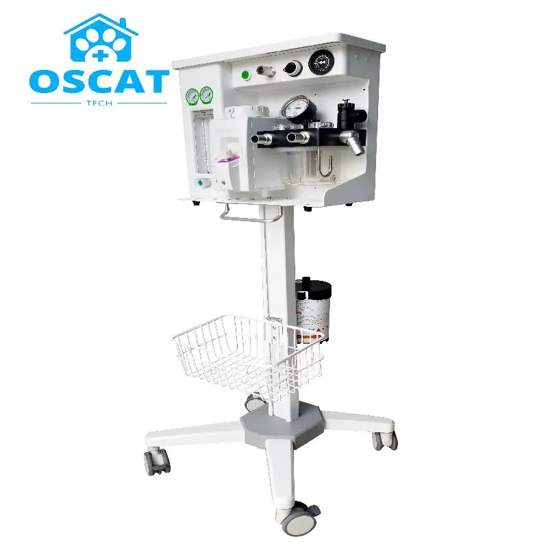 Фото Ветеринарный наркозный аппарат OSCAT EX-7100C: профессиональный, экологичный, из нержавеющей стали, с системой оповещения о отказе работы и системой рециркуляции газов. №5