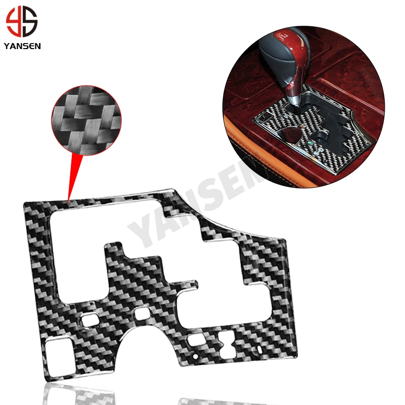 

For Lexus GS 2006-2011 Interior Accessories Car Front Center Gear Shift Box Panel Cover Trim Frame Black Carbon Fiber Fit