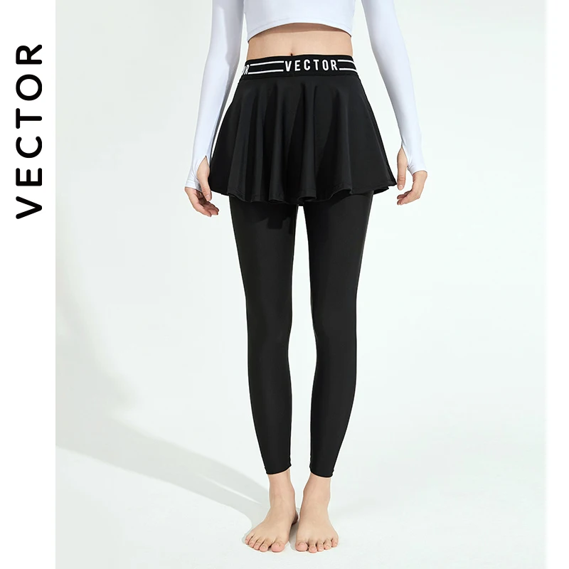 VECTOR 2021 Fake Skirt Women's Swimsuit Separate Swimwear Surfing Pants for Women Wetsuit Black Swimming Cropped Trousers